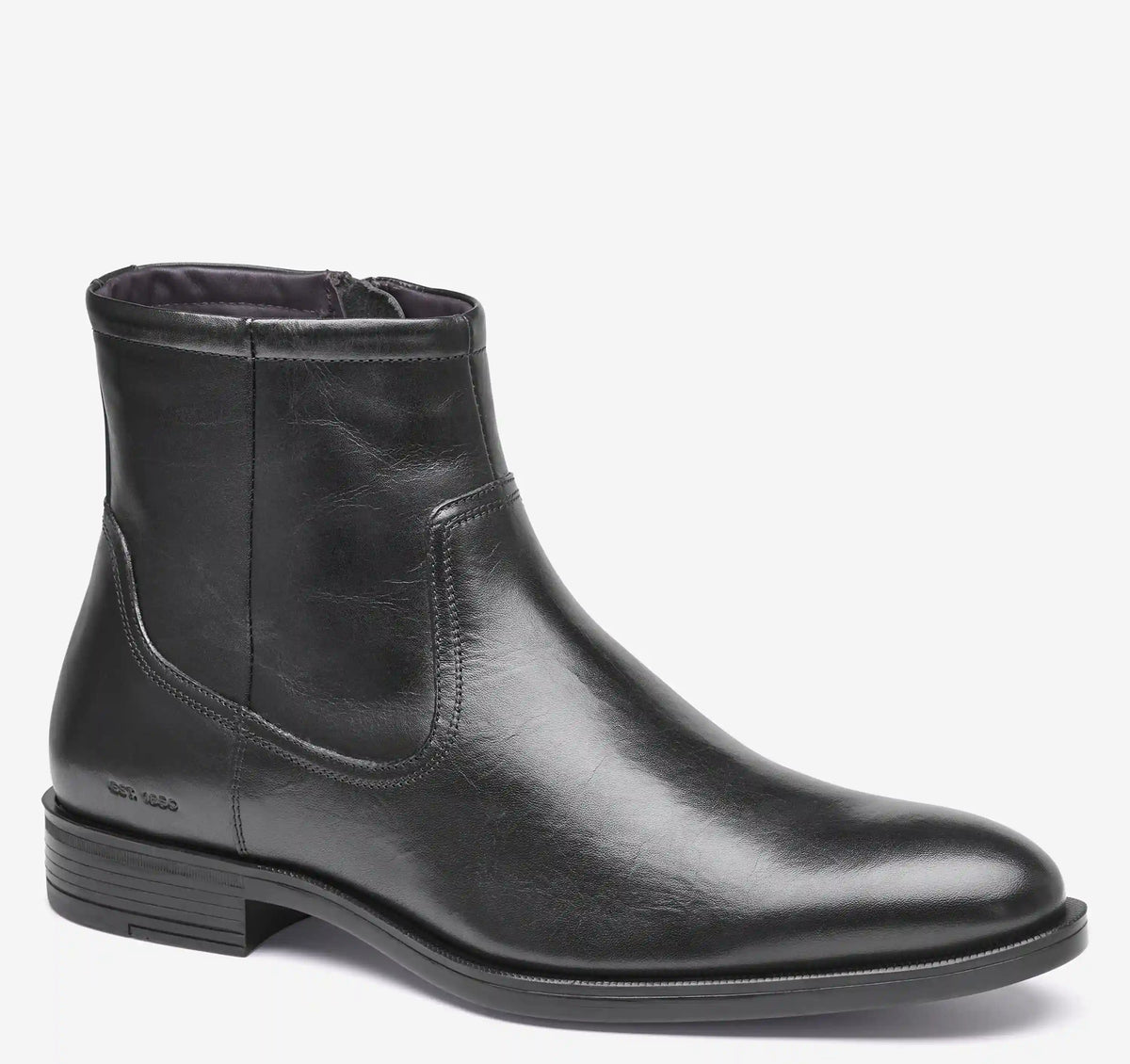 Conlin Inside-Zip Boot - Black European Full-Grain Leather
