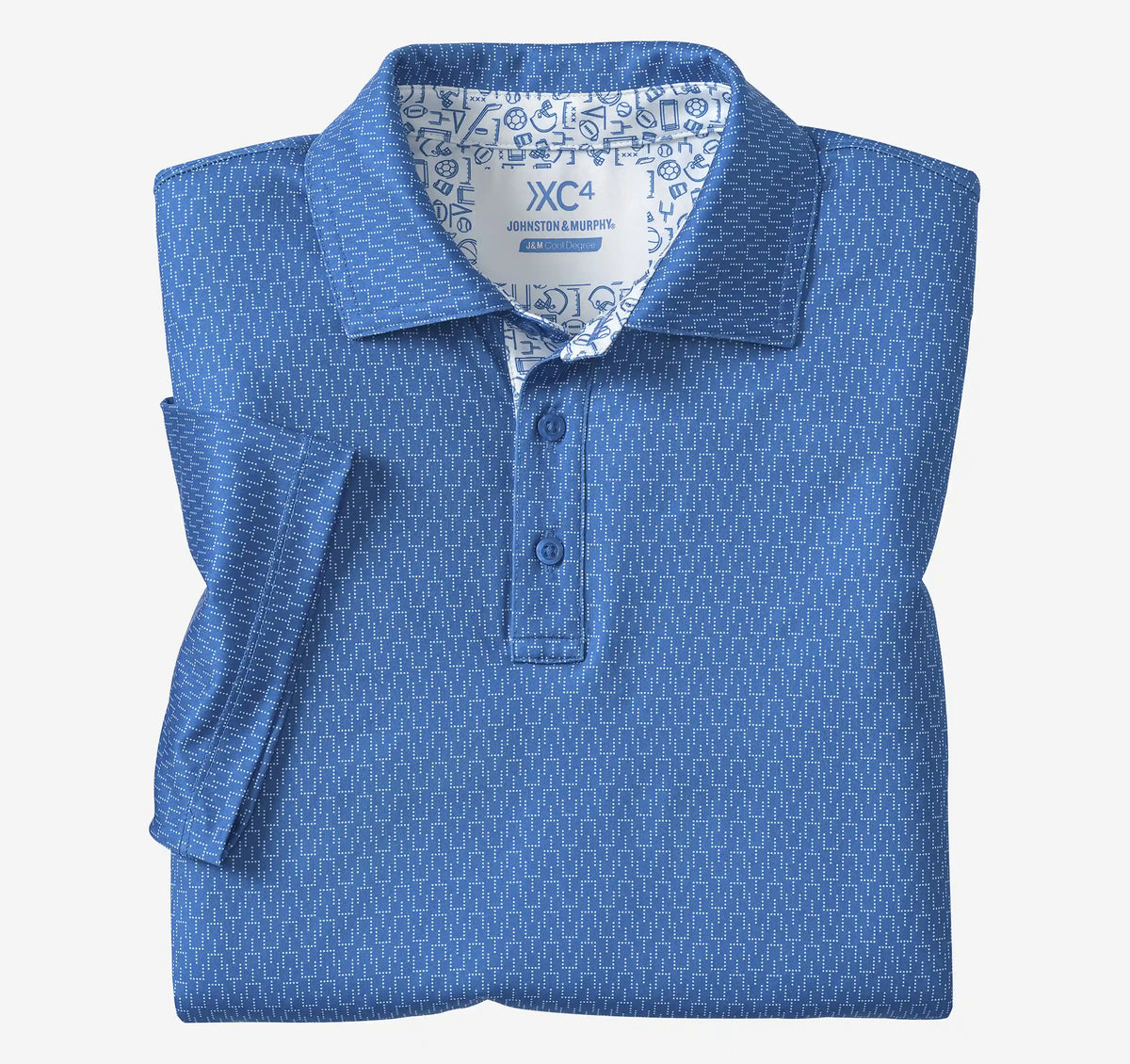 Game Day XC4® Goal Post Print Polo - Royal