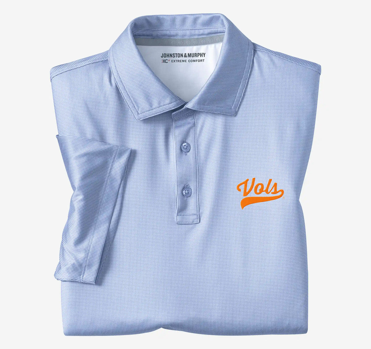 Collegiate XC+™ Gingham Polo - University of Tennessee - Light Blue Shirt