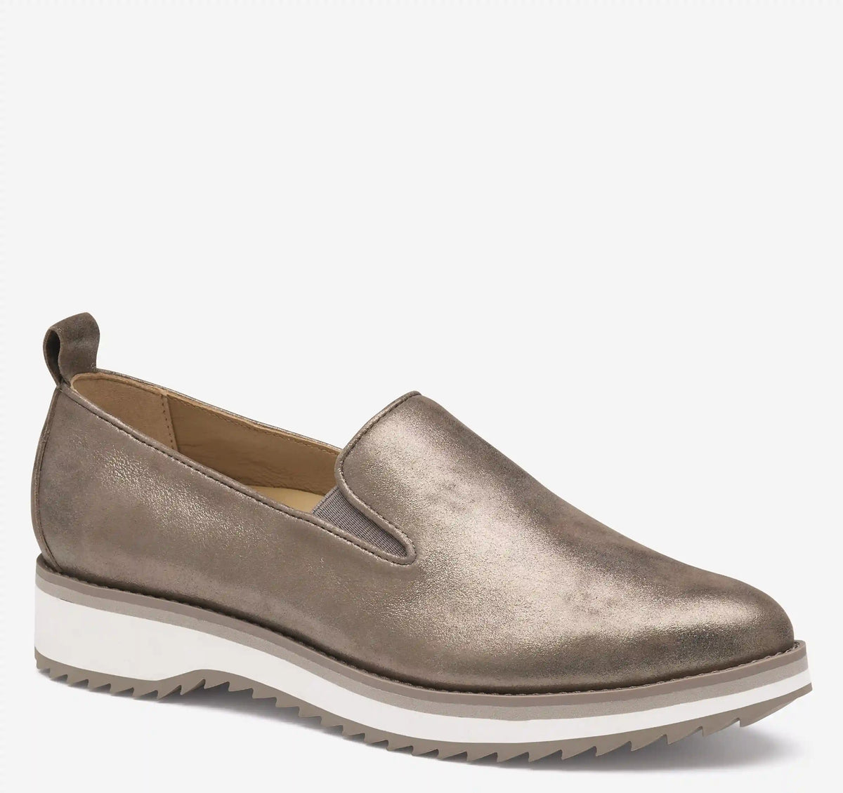 Ulyssa Slip-On - Taupe Italian Metallic Kid Suede