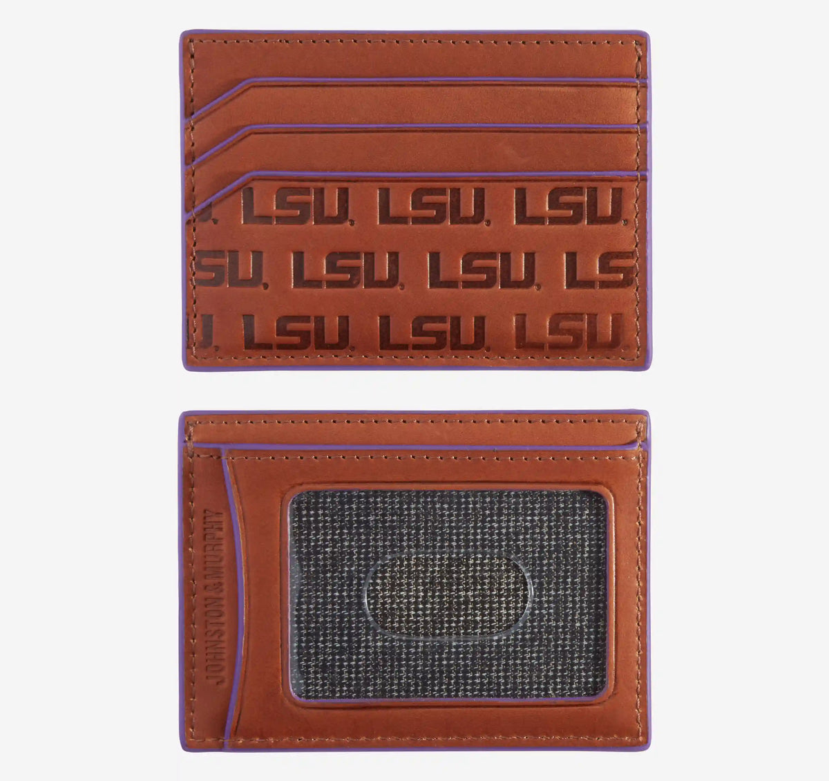 Collegiate Embossed Weekender Wallet - LSU - Tan Full Grain