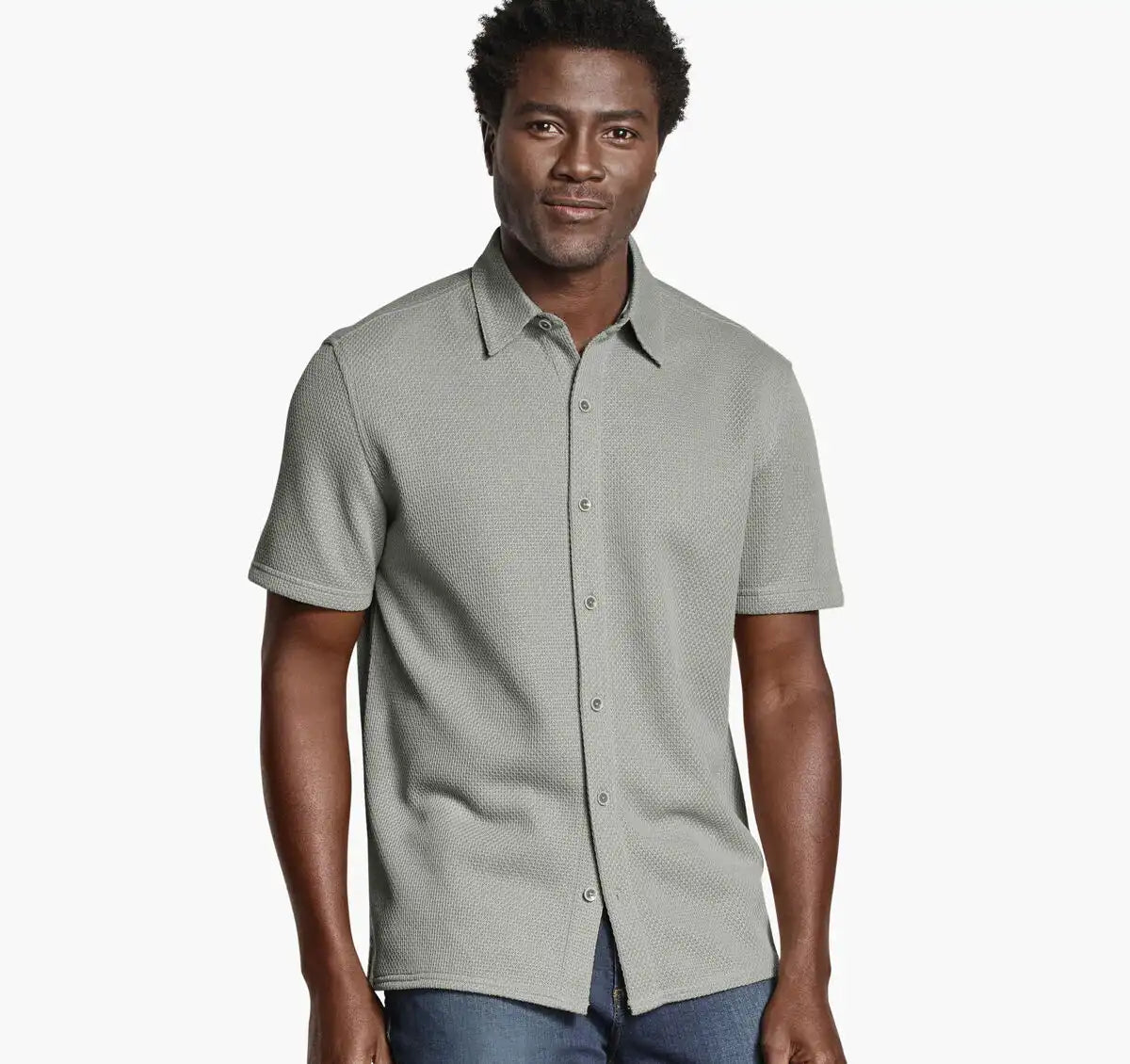 Linden Textured Short-Sleeve Shirt
