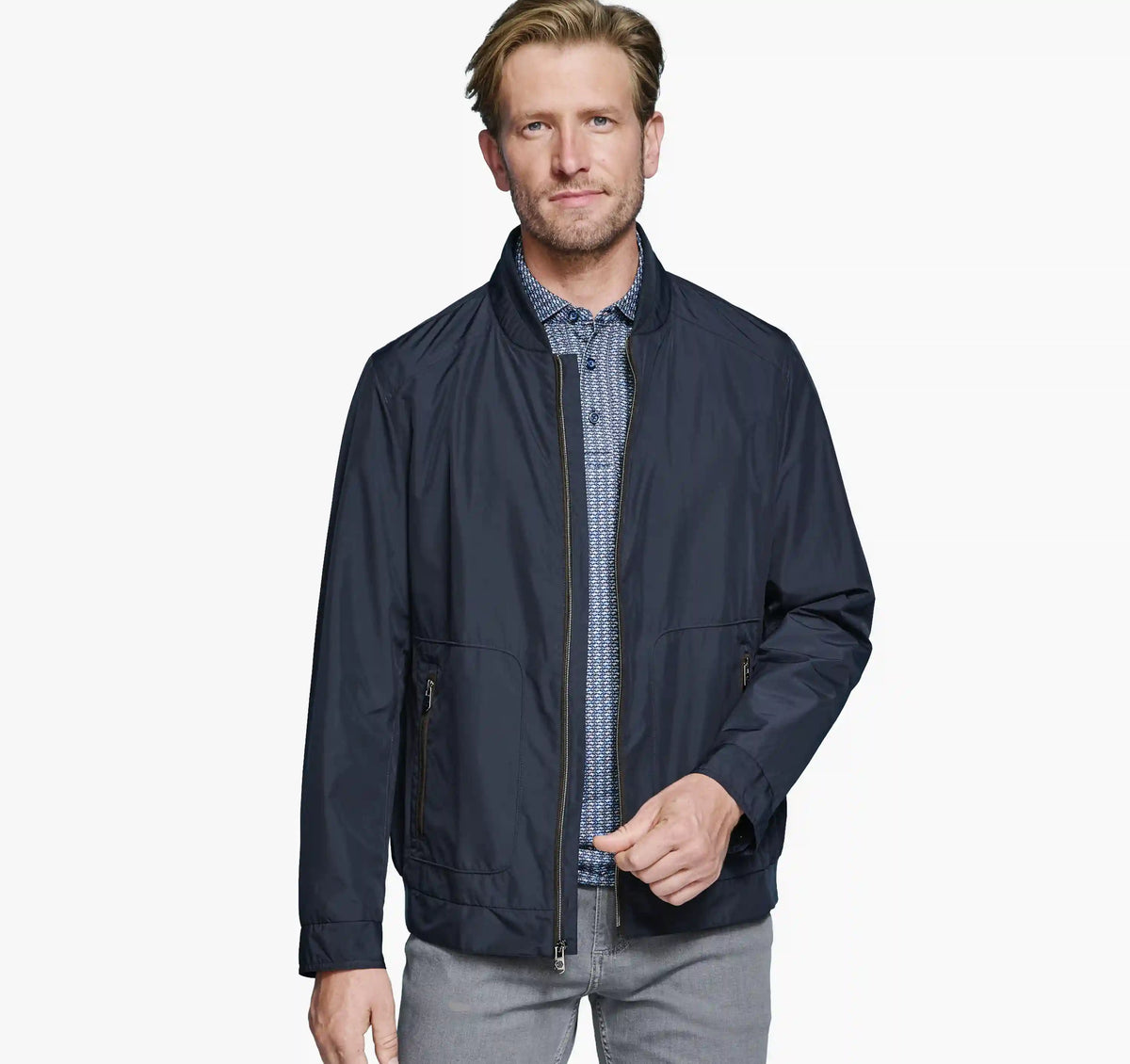 XC4® Knit-Collar Jacket - Navy