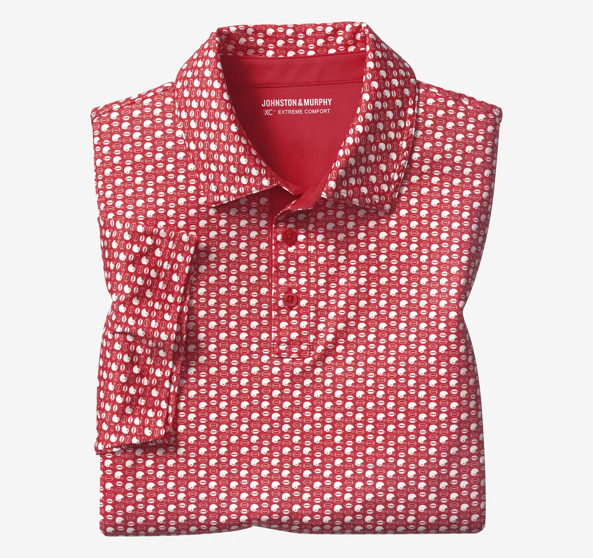 Game Day XC+™ Helmet-and-Football Print Polo - Red