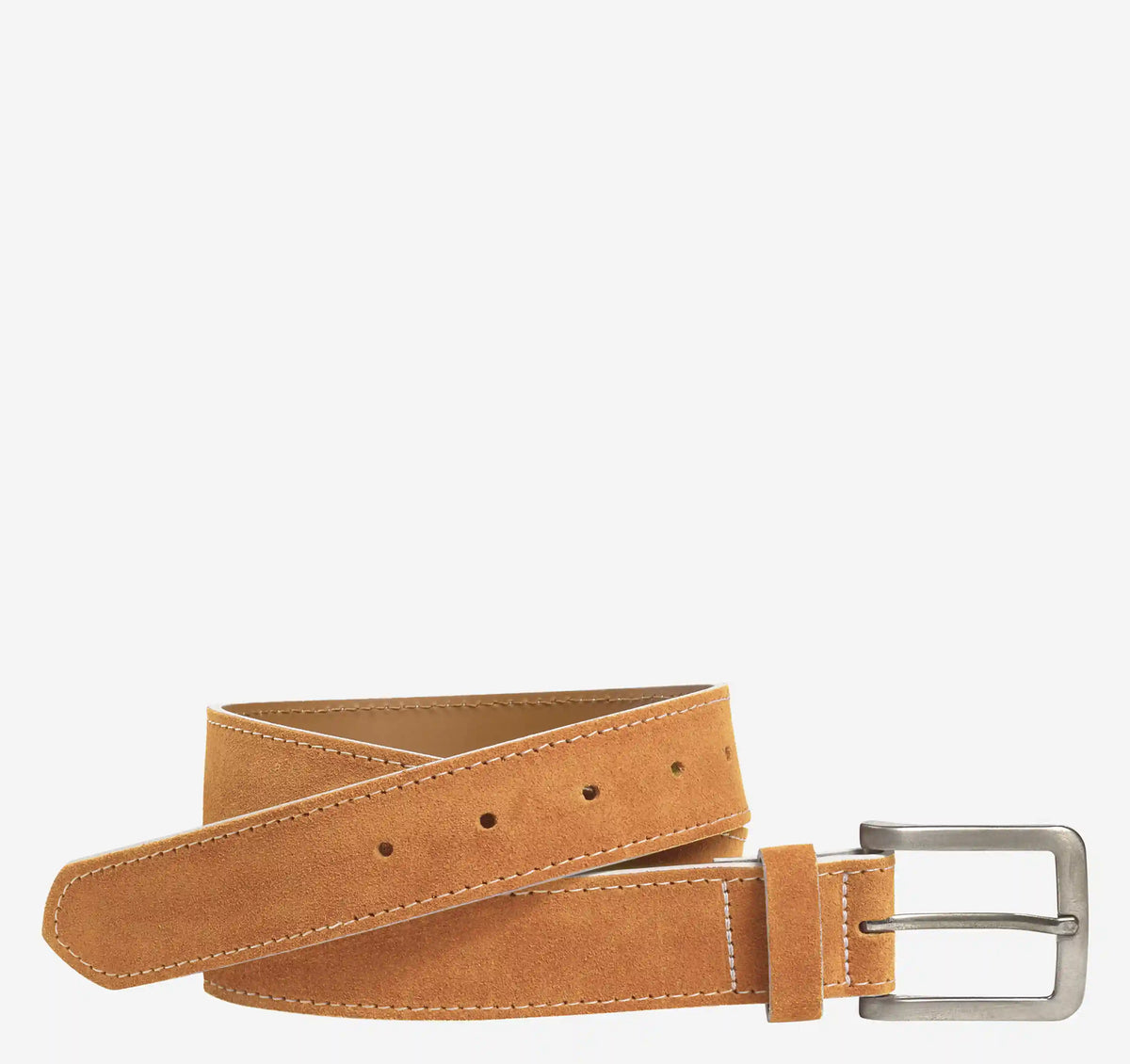 Game Day White-Edge Suede Belt - Orange