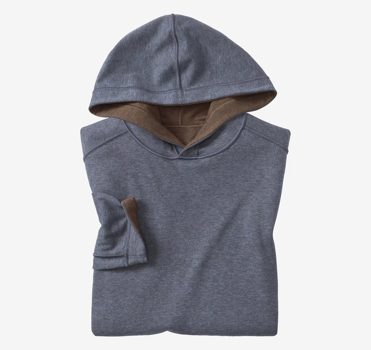 Icon Reversible Hooded Pullover - Brown/Blue