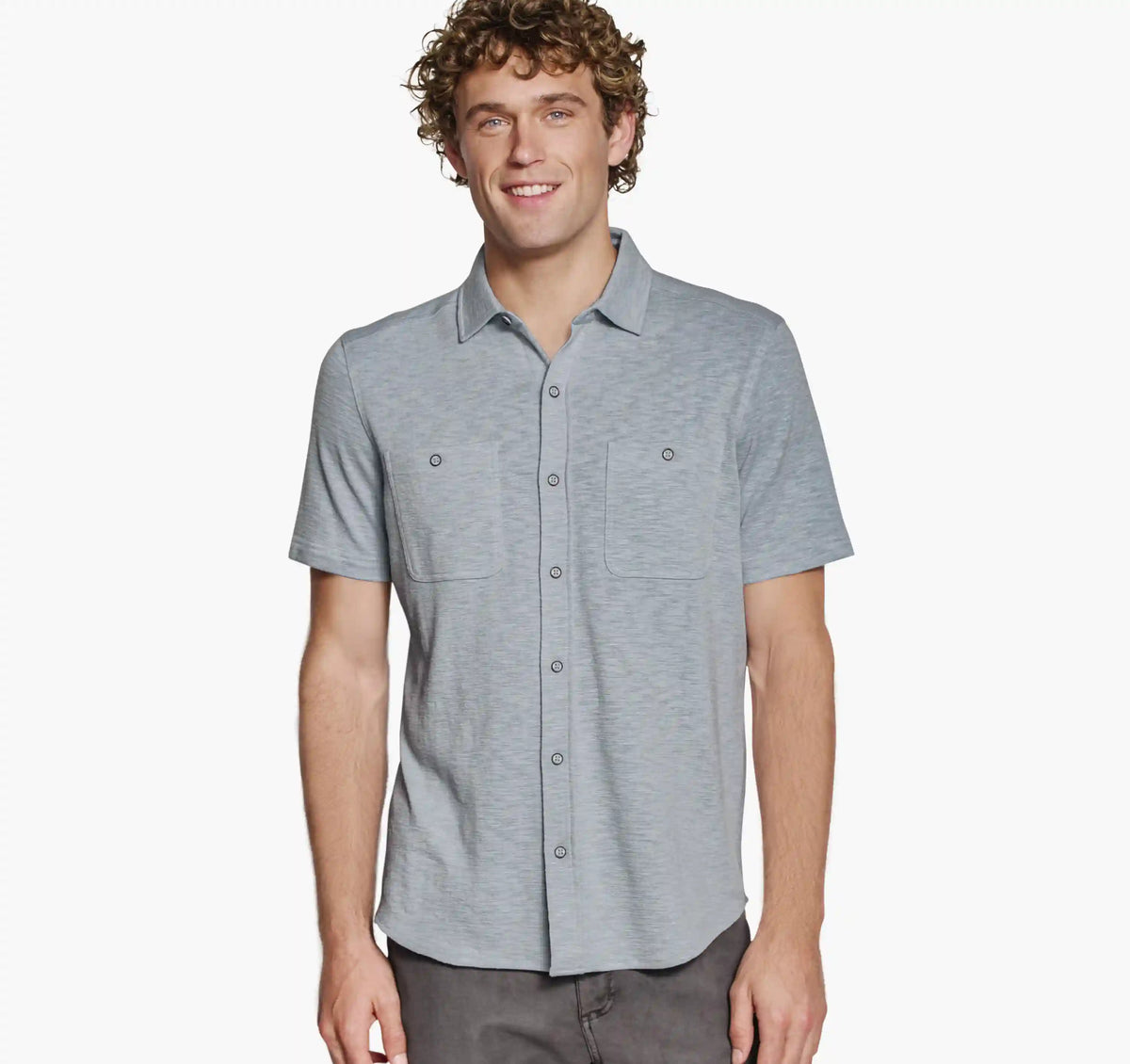 Riley Short-Sleeve Knit Shirt - Storm
