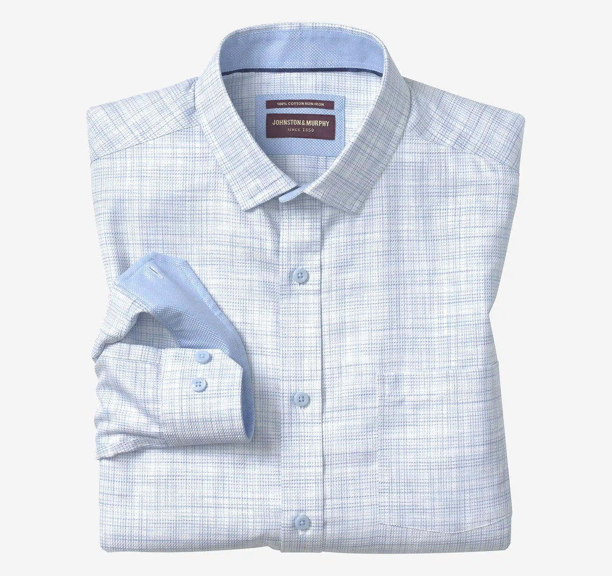 Ovation Non-Iron Dress Shirt - Blue Cross Hatch